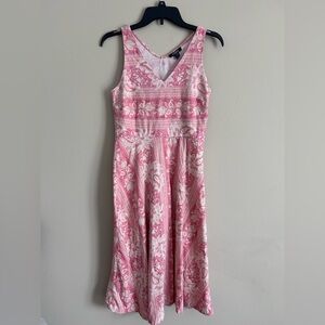 Chaps Ralph Lauren Pink Paisley Floral Sundress